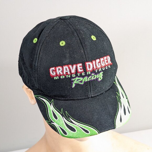GRAVE DIGGER Monster Truck Racing kids hat, Monster Jam black baseball cap - Picture 1 of 10